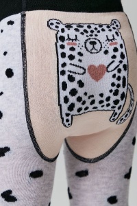 Ciorapi subțiri din bumbac cu model leopard, Conte Kids Tip-Top 580 - Img 5