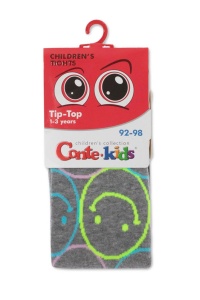 Ciorapi subțiri din bumbac cu model smiley faces, Conte Kids Tip-Top 625 - Img 3