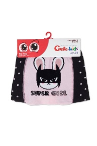 Ciorapi subțiri din bumbac cu model Super Girl, Conte Kids Tip-Top 582 - Img 3