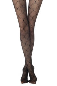 Dres cu model romburi cu efect plasă, Conte Fantasy Vogue - Img 2