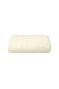 Prosop baie din 100% bumbac premium, model Zig-Zag, 550g-m2, 50x100cm, Esli ecru