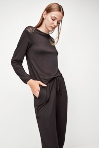 Set pijama damă, 2 piese, din vâscoză și detaliu dantelă, Gisela 2/20069 - Img 3