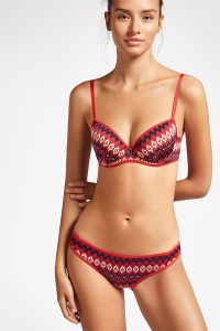 Set sutien cu arcuri și chiloți Slip cu motive de Crăciun, Gisela 2/0385