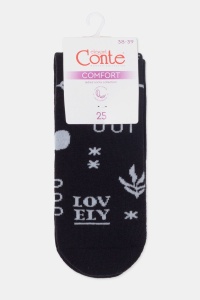 Șosete flaușate cu model "Lovely", Conte Elegant Comfort 567 - Img 11