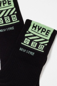 Șosete fosforescente din bumbac, cu model "Hype", Conte Active 487 - Img 7