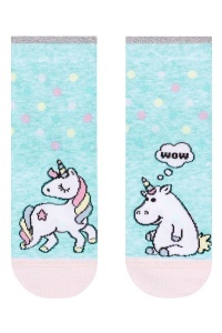 Șosete Haioase 1/2 din Bumbac cu Unicorn, Conte Kids 338 - Img 3