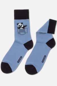 Șosete haioase din bumbac, cu model "Dab Panda", DiWaRi 163 - Img 2