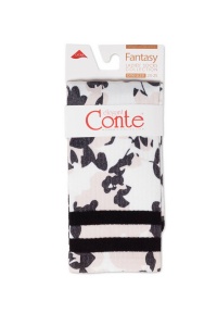 Șosete haioase din bumbac cu model floral abstract, Conte Fantasy 326 - Img 3