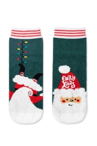 Șosete haioase pentru copii, motive Crăciun, cu model ”Enjoy Xmas”, Conte Kids 522 - Img 2