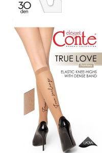 Șosete poliamidă 3/4, cu inscripție pe spate, Conte Fantasy True Love - Img 6