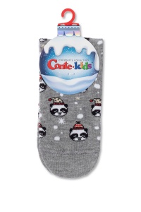 Șosete scurte copii motive Crăciun cu model ”Xmas Panda”, Conte Kids 518 - Img 4