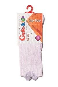 Șosete subțiri 3/4, din bumbac, cu model inimă lurex, Conte Kids Tip-Top 046 - Img 2