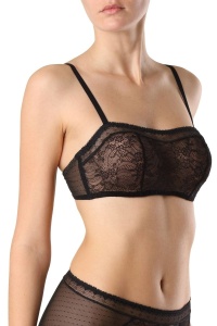 Sutien bandeau din dantelă, cu cupe moi pe rame, Conte Elegant Tandem TB6113 - Img 2