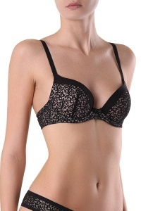 Sutien dantelat, cu push-up și arcuri, Conte Tatouage RB1040 - Img 2