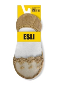 Tălpici damă subțiri ”invizibili” cu model dantelat, Esli IS005 - Img 3