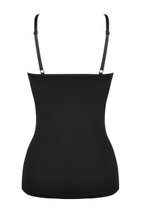 Top damă cu sutien integrat, Julimex Simple Cami Negru interior spate