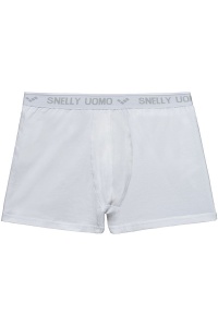 Boxeri pentru bărbați, cu elastic exterior, din bumbac moale, Snelly U110 - Img 6