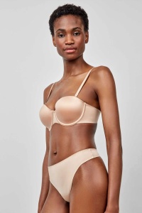 Chiloți tanga cu efect ușor modelator, din microfibră satinată, Gisela 1/10058 - Img 4
