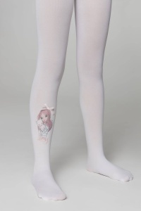 Ciorapi copii, din microfibră cu model și fundiță decor, Conte Kids Lovely 50 Den