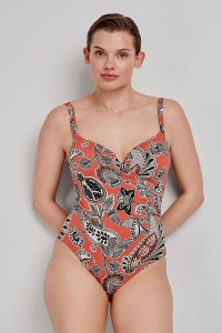 Costum de baie modelator cu imprimeu floral exotic, Gisela 2/30199