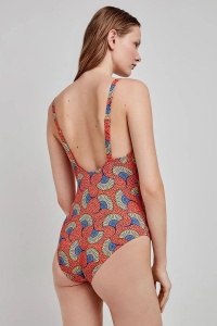 Costum de baie plus-size cu imprimeu tribal, Gisela 2/30244 - Img 3