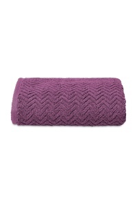 Prosop baie din 100% bumbac premium, model Zig-Zag, 550g-m2, 50x100cm, Esli aubergine