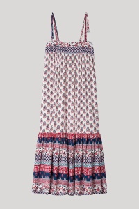 Rochie lungă cu bretele și imprimeu etnic, Gisela 2/40035 - Img 5