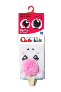 Șosete copii cu model Unicorn cu pompon și buline, Conte Kids Tip-Top 048 - Img 2