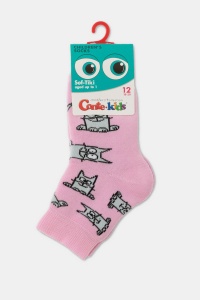 Șosete copii flaușate cu model "Cats", Conte Kids Sof-Tiki 599 - Img 3