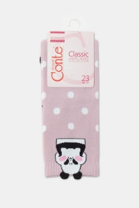 Șosete damă din bumbac, cu picot „Panda”, Conte Classic 365 - Img 5