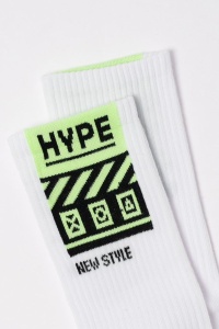 Șosete fosforescente din bumbac, cu model "Hype", Conte Active 487 - Img 4