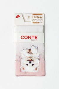 Șosete haioase cu model Pomeranian, Conte Fantasy 931 - Img 4
