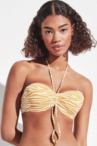 Sutien baie tip bandeau, detașabil, cu imprimeu animal, Gisela 2/30020 - Img 2