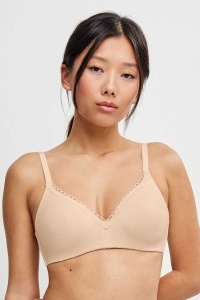 Sutien cu push-up ușor, fără arcuri, din bumbac și plumetis, Gisela 1/10080