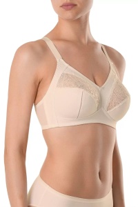 Sutien dantelat, fără întărituri și arcuri, material jacquard, Conte Suprema RB7120 - Img 2