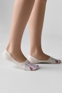 Tălpici damă din bumbac cu model Dolce Vita, Conte Classic 1159 crem lateral