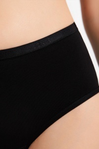 Chiloți bikini, din bumbac premium, Conte Comfort LB 5573 Nero detalii margine