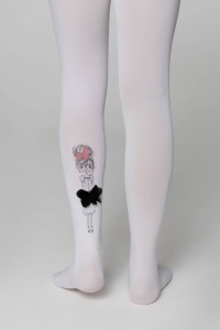 Ciorapi copii, din microfibră cu model și decor rochiță, Conte Kids Pretty 50 Den - Img 2