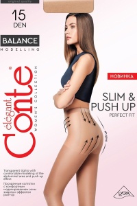 Ciorapi cu modelare a zonei abdomenului și efect push-up, Conte Balance 15 Den - Img 7