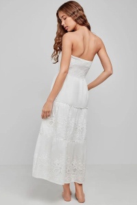 Rochie midi din bumbac, fără bretele, Gisela 2/40032 - Img 4