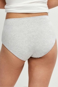 Set de 3 chiloți cu talie înaltă, din bumbac organic, Gisela 1/0225.1, gri