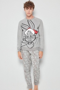 Set pijama bărbați, 2 piese, cu print Bugs Bunny, Gisela 2/2018