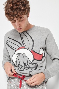Set pijama bărbați, 2 piese, cu print Bugs Bunny, Gisela 2/2018 - Img 2