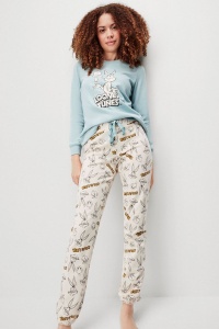 Set pijama damă, 2 piese, cu print Looney Tunes, Gisela 2/20100