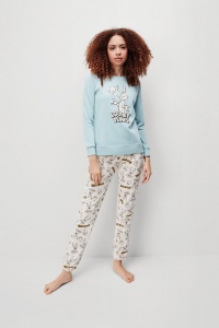 Set pijama damă, 2 piese, cu print Looney Tunes, Gisela 2/20100 - Img 5