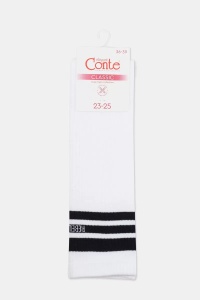 Șosete damă din bumbac, cu dungi, Conte Classic 009 - Img 4