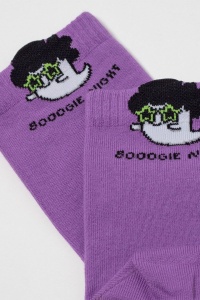 Șosete damă din bumbac cu picot "Booogie Night", Classic 539 - Img 4