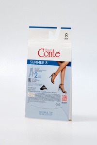 Șosete damă, lungi 3/4, Lycra, Conte Summer 8 Den (2 perechi) - Img 4