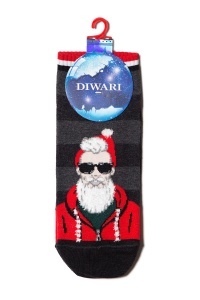 Șosete haioase Crăciun, model Cool Santa, DiWaRi 122