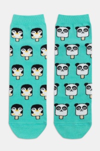 Șosete haioase din bumbac cu model Panda și Penguin, Conte Happy 372 - Img 3